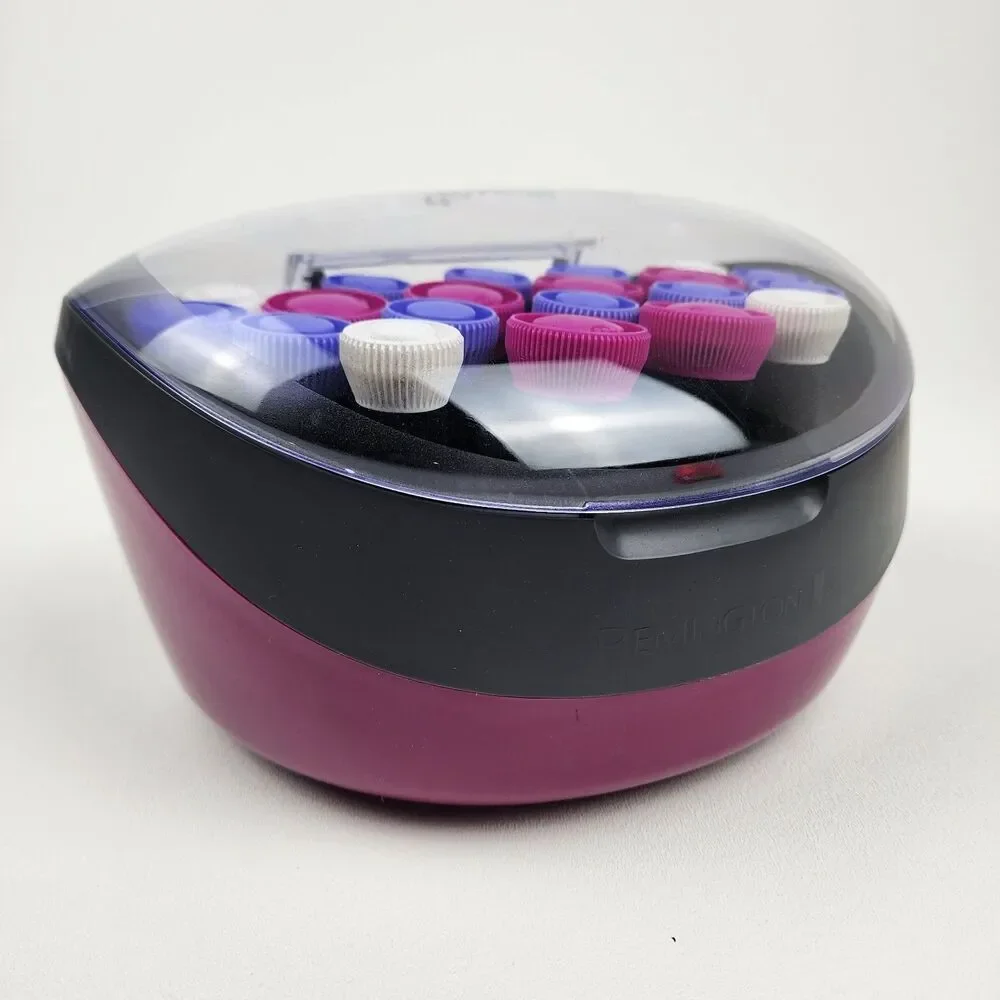 Remington Ionic Hair Setter 20 Velvet Rollers Hot Curling Set Pink 20pc